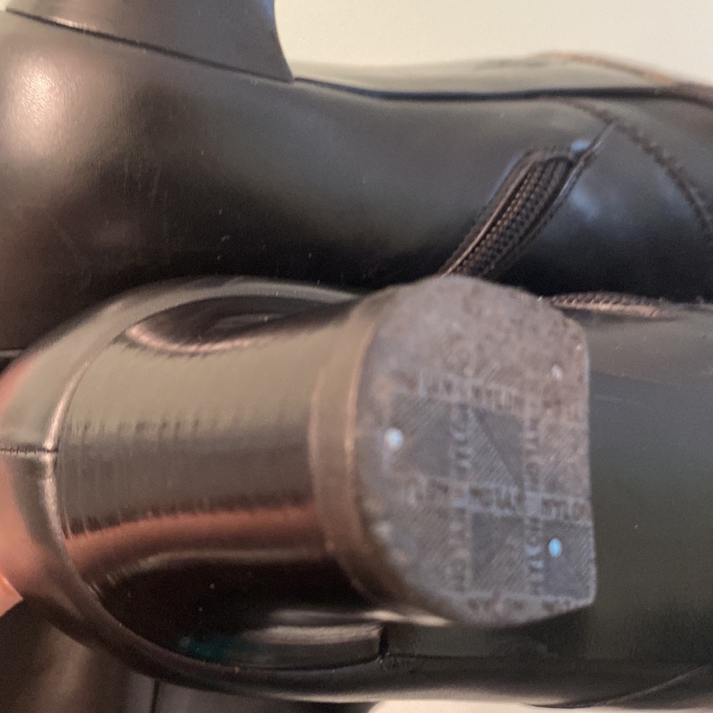 Salvatore Ferragamo Black Leather Mid-Calf Heeled Boots 8.5 - Picture 15 of 16